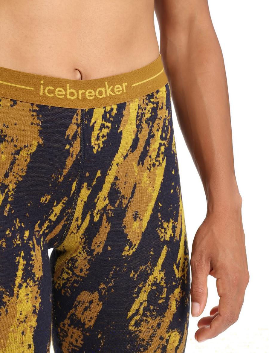 Women's Icebreaker Merino 250 Vertex Leggings Sedimentary Base Layers Silent Gold / Clove | CA 1104RVDW